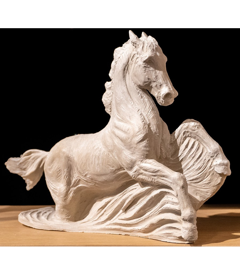 La Vague ("Demi-cheval" avec drapé)_Sculpture_Bronze_Axelle_Safran_Artiste_Animalier_Animal_Art_Gallery_Paris