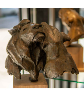 Sculpture bronze Tendresse Lions Bodin