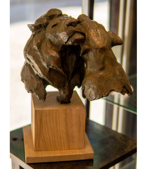 Sculpture bronze Tendresse Lions 3 Bodin