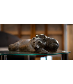 Sculpture bronze maternite sur une table Jean-Marc Bodin 1