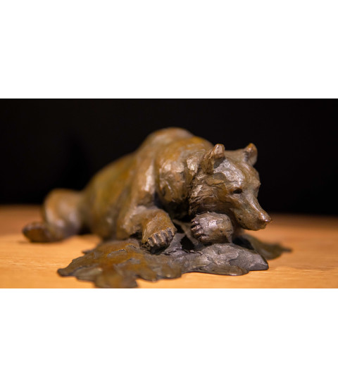 Sculpture bronze Le reve de miel petit modele de profil Bodin