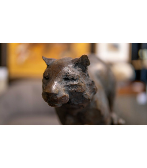 Sculpture bronze Le tigre au galop details 2 Bodin