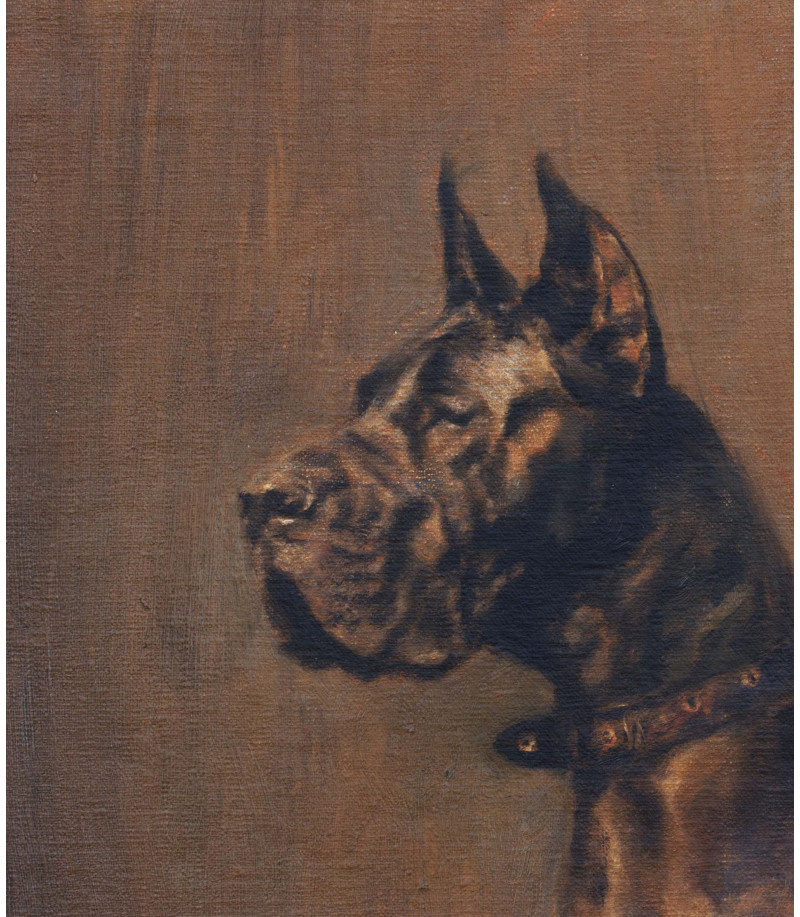 Peinture à huile chien - Dogue Allemand de Igor LY