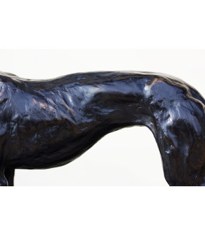 Sculpture en bronze Greyhound détails Igor Ly