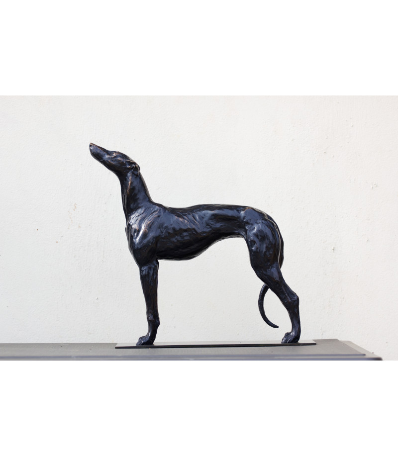 Sculpture en bronze Greyhound de profil de Igor Ly