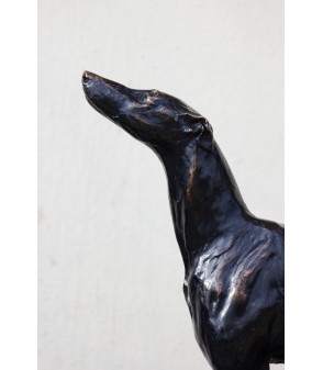 Sculpture en bronze Greyhound détails 3 Igor Ly