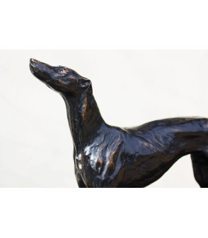 Sculpture en bronze Greyhound détails 8 Igor Ly