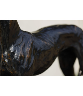 Sculpture en bronze Greyhound détails 7 Igor Ly