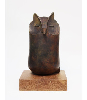 Sculpture Bronze Hibou Chouette Strelkov 4_Artiste_Animalier_Animal_Art_Gallery_Paris