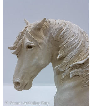 Sculpture animaliere chevaux A la mere 
zoom Axelle Safran
