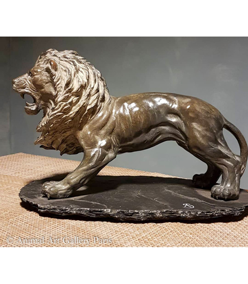 Sculpture animaliere - Le lion O rage - Axelle Safran