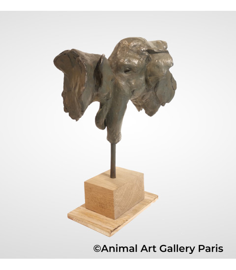 Maternité (élephants) par Jean-Marc Bodin pour Animal Art Gallery Paris