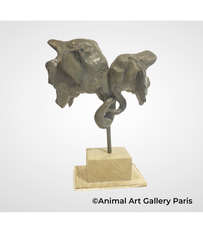 Maternité (élephants) par Jean-Marc Bodin pour Animal Art Gallery Paris