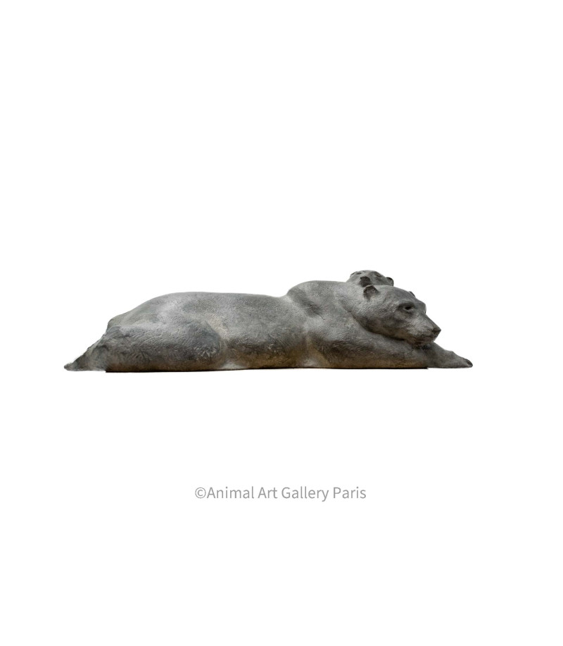 Sculpture bronze ours maternite petit modele Bodin 1