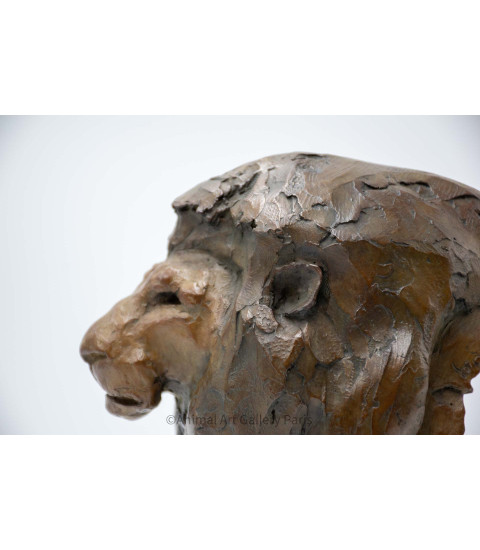 Sculpture bronze tete de lion Bodin 5