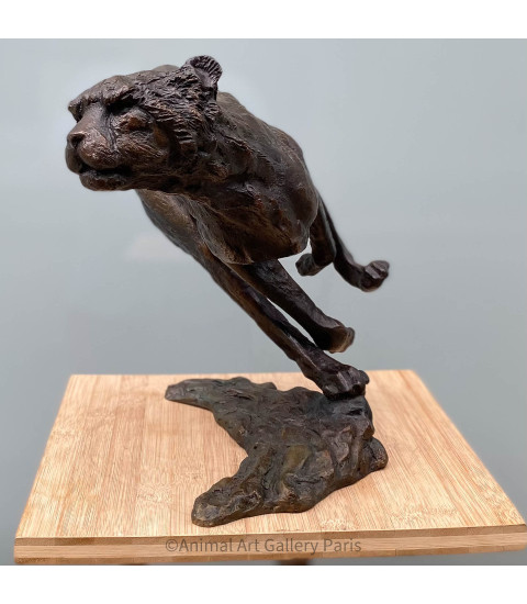 Sculpture-Bronze-Agression-de-guepard-Vassil (2)_Artiste_Animalier_Animal_Art_Gallery_Paris
