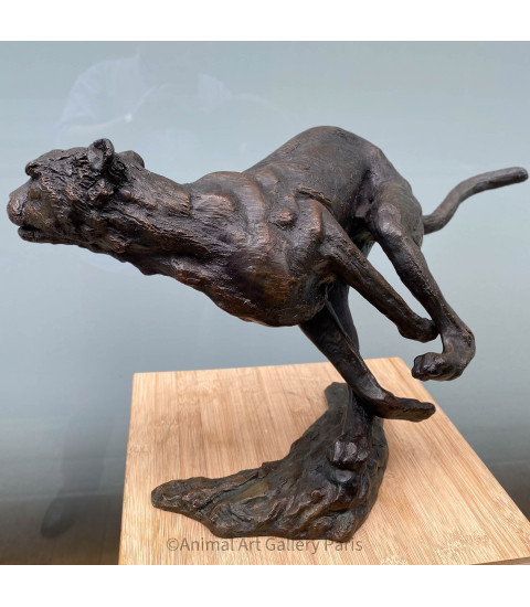 Sculpture-Bronze-Agression-de-guepard-Vassil (3)_Artiste_Animalier_Animal_Art_Gallery_Paris