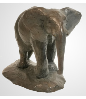 Jeune Eléphant. Bronze. Jean-Marc Bodin pour Animal Art Gallery Paris