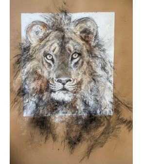 Grand Lion - Estelle Rebottaro pour Animal Art Gallery Paris