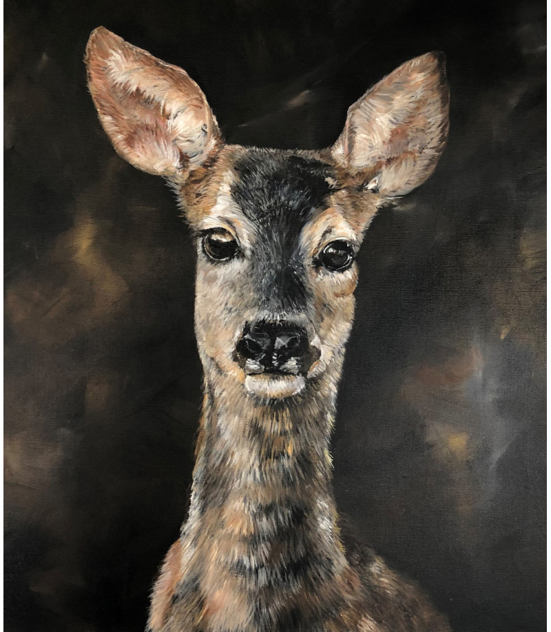 Diane (biche) par Francine Mellier pour Animal Art Gallery Paris