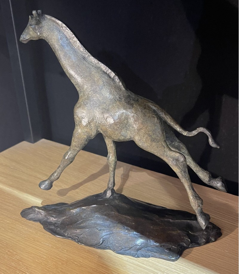 Sculpture bronze Girafon Girafe jean-Marc Bodin pour Animal Art Gallery Paris