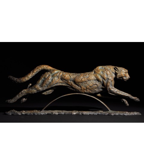 GAINING GROUND (guépard, cheetah) par Mick Doellinger pour Animal Art Gallery Paris