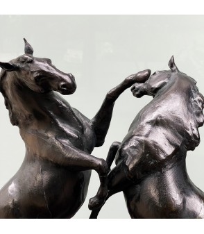 Sculpture-Duel-chevaux-Bodin