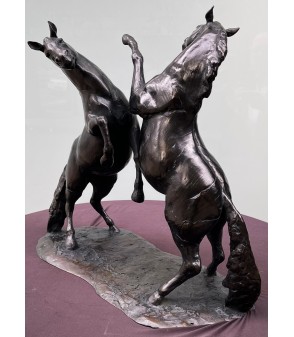 Sculpture-Duel-chevaux-Bodin