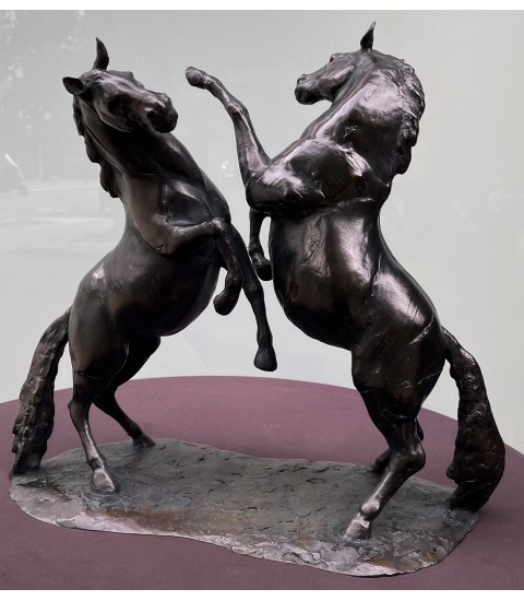 Sculpture-Duel-chevaux-Bodin