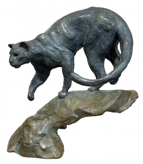 Puma en bronze par Jean-Marc Bodin pour Animal Art Gallery Paris