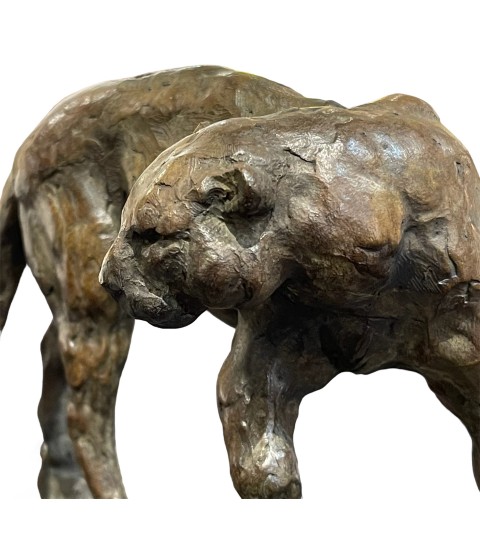Jaguar en bronze par Jean-Marc Bodin pour Animal Art Gallery