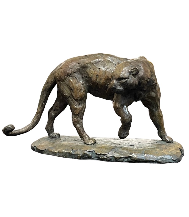 Jaguar en bronze par Jean-Marc Bodin pour Animal Art Gallery