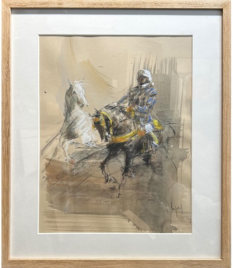 CHEVAL EN MAIN, par Hubert de Watrigant, pour Animal Art Gallery Paris