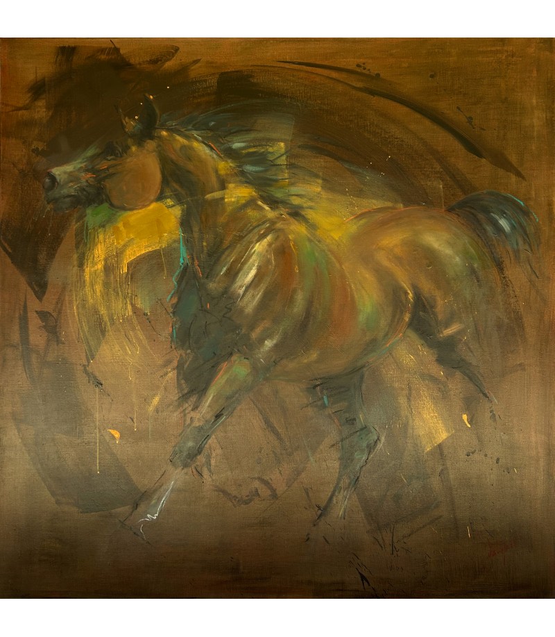 L'ÉTALON (cheval), par Hubert de Watrigant pour Animal Art Gallery Paris