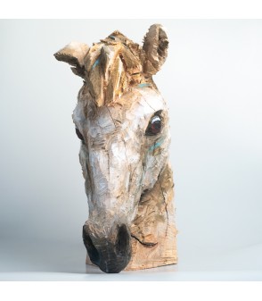 Cheval, sculpture animalière en bois, par Guillaume Belin pour Animal Art Gallery Paris