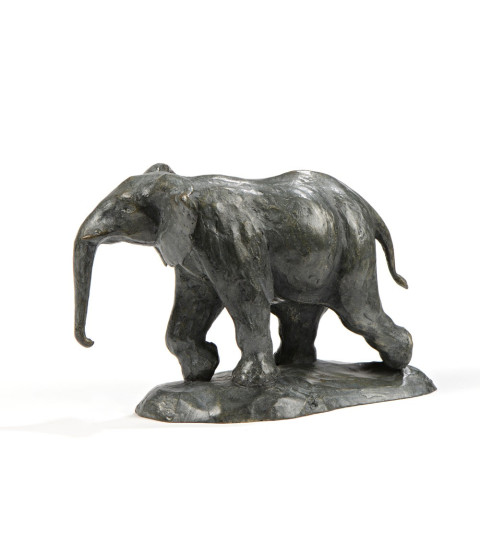 Sculpture bronze elephant Bodin 2