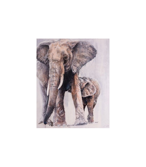 Géants de papier_Peinture_Encaustique_Julie_Salmon_Artiste_Animalier_Animal_Art_Gallery_Paris