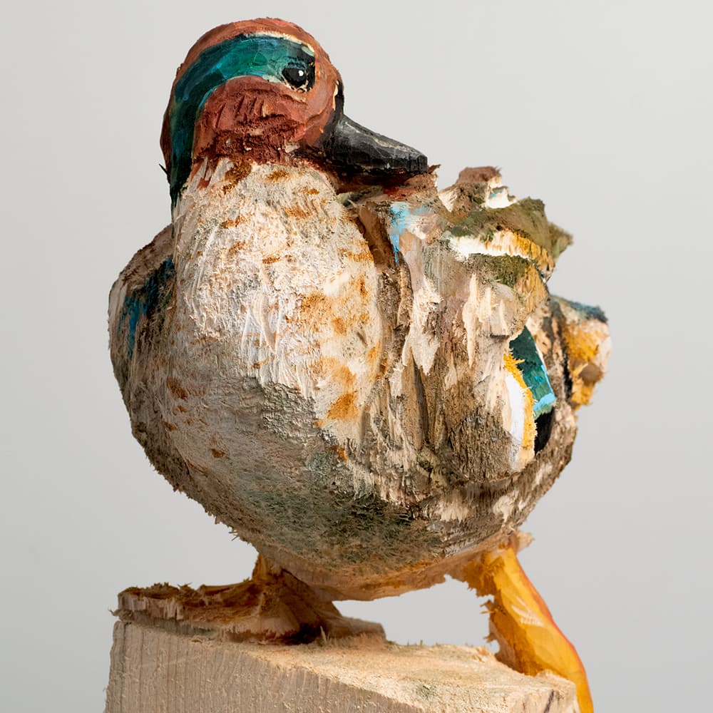 SARCELLE (sculpture animalière en bois) — Guillaume Belin