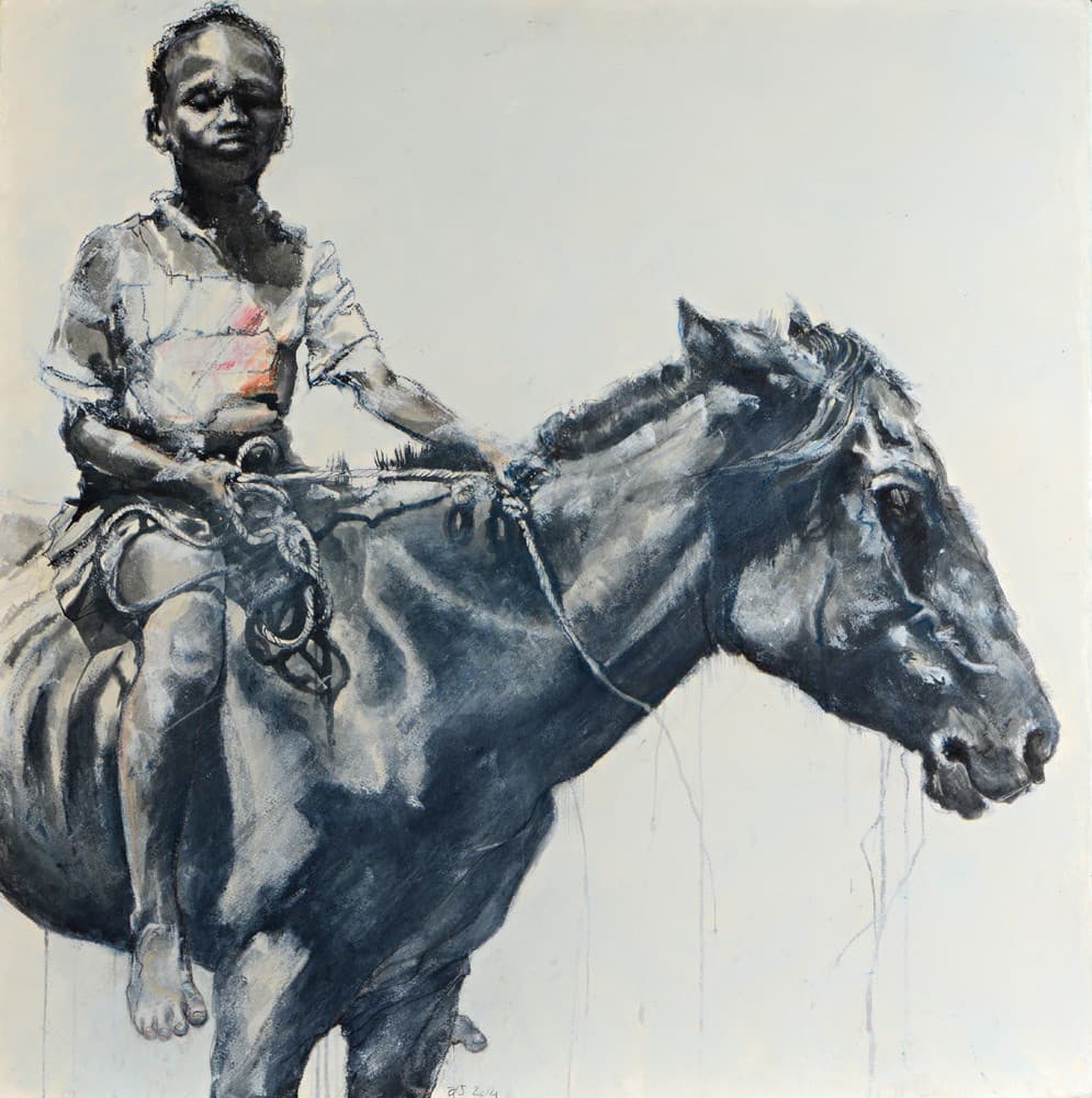 JEUNE GARCON SEVERE SUR SON CHEVAL DE L'APOCALYPSE — Julie Salmon