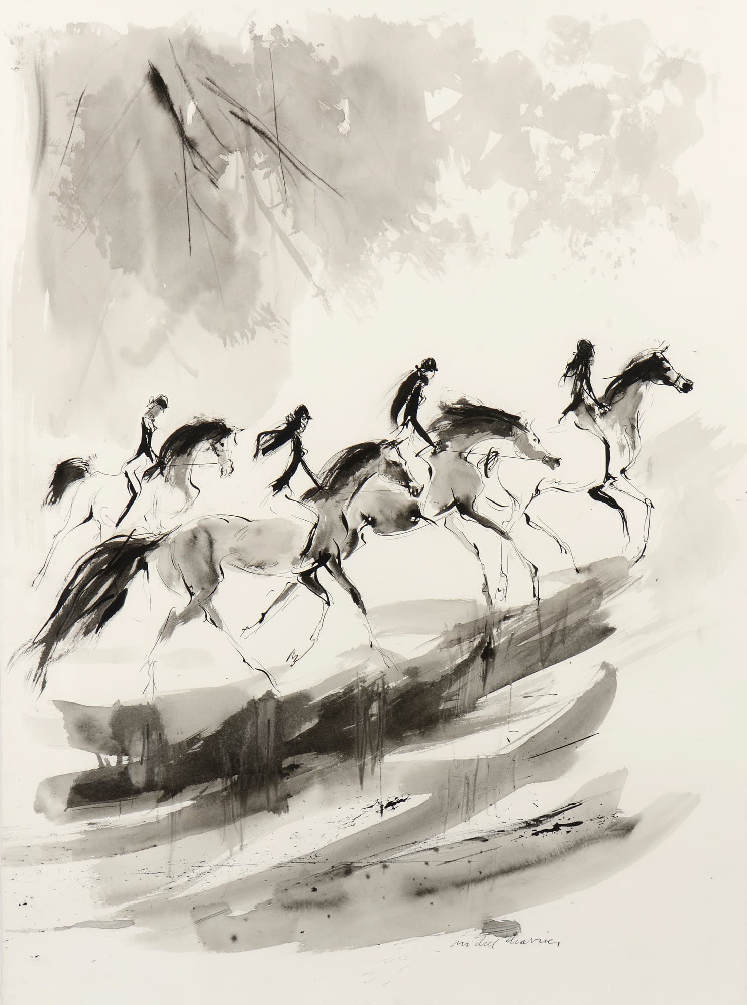 Quatre cavalières au bois