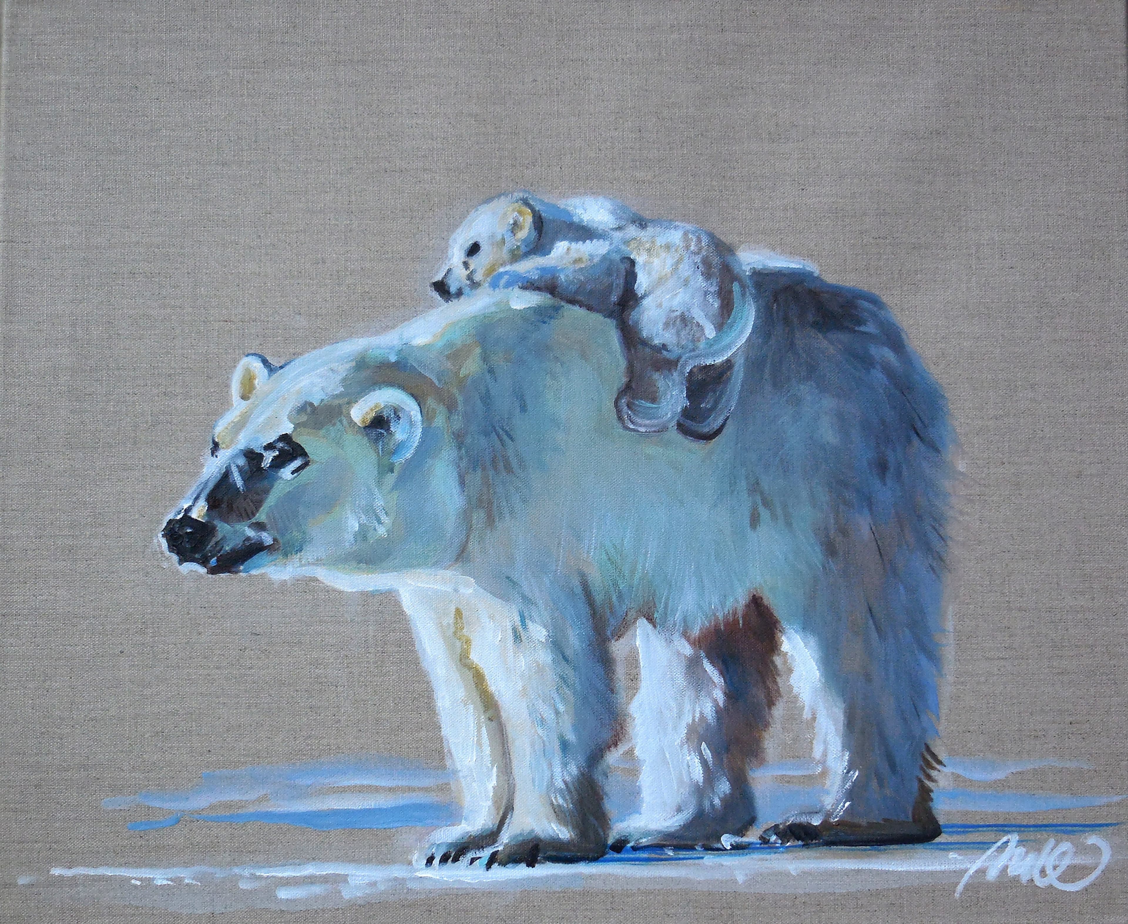 Ours Blanc et son petit